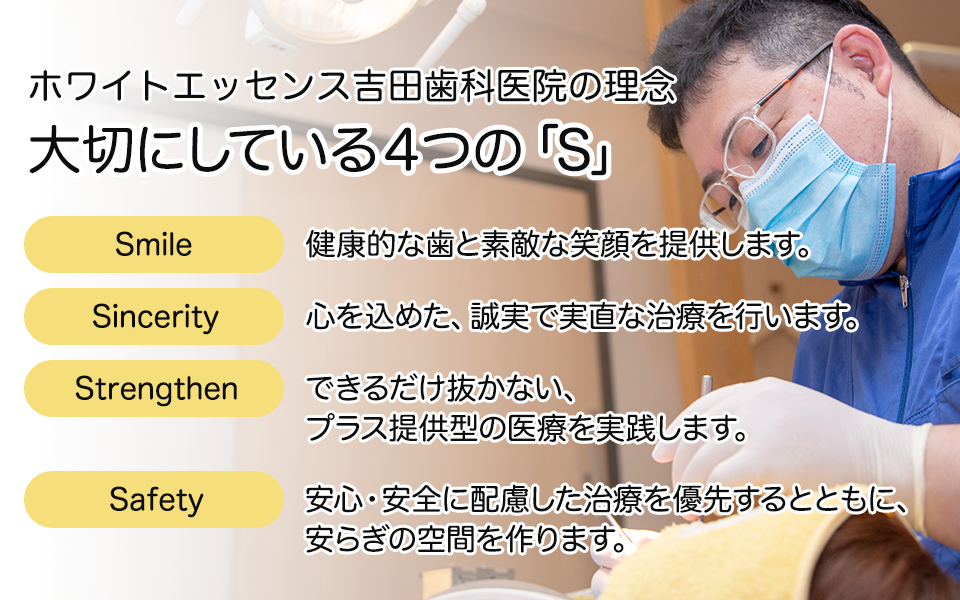 親愛と笑顔- 患者さんの気持ちを理解し、笑顔でお迎えします
知識と技術 - 常に研鑽を続け、安心・安全・確実な治療を行います
熱意と貢献 - 誠実に医療に取り組み、地域社会に貢献します
